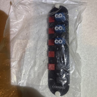 Corning CCH-CP06-A9 Patch Panel, 3 LC Duplex OS2 Singlemode Adapters ~STSI