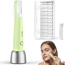 Dermaplane Razor for Women Face, WLU Rechargeable Face Dermaplaning Tool   Peach