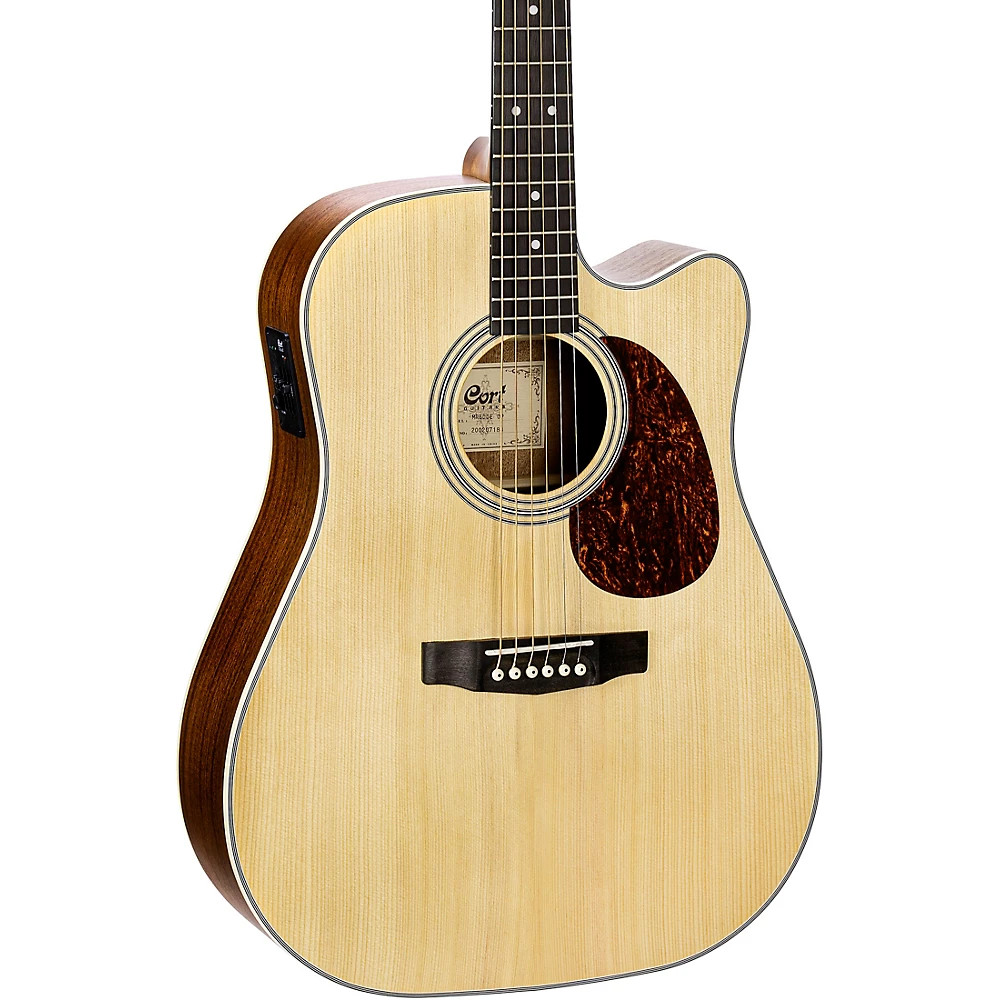 Cort Dreadnought Cutaway Acoustic Electric Guitar Natural 61090₽