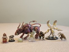 Lot of 8 Miniatures - Dungeons Dragons - D D - Pathfinder - Huge Large Painted