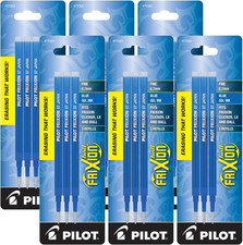 Gel Ink Refills for Frixion Erasable Gel Ink Pen, Fine Point, Blue Ink, 6 Packs