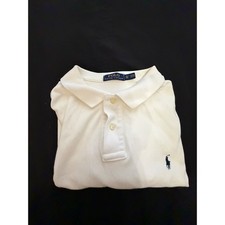 Polo Ralph Lauren Mens XL White Short Sleeve Pique Cotton Pony Logo Polo Shirt