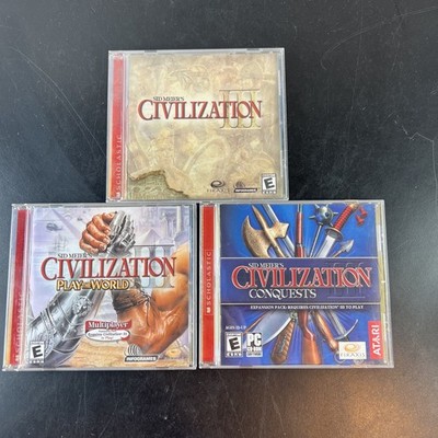 Sid Meier Civilization III PC   Civ III + Play the World + Conquests: CDs