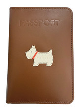 Radley Heritage Dog Tan Leather Passport Cover - New With Dust Bag