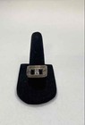 Sterling Silver Onyx & Crystal Ring 8.8g — photo 1