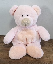 Ty Pluffies "PINKS" Pink Tan Teddy Bear Beanie Tylux Plush Lovey Floppy 2002
