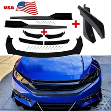 For Honda Civic SI Front Bumper Lip Chin Spoiler Body Kit Splitter Side Skirt
