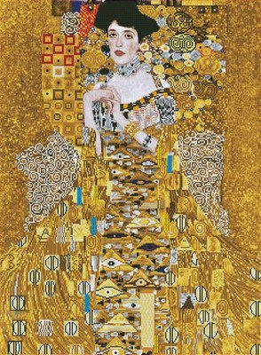 Diamond Dotz Diamond Painting Set Frau in Gold Klimt