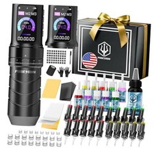 Poseidon Tattoo Gun Kit 7 Strokes Length Tattoo Machine Kit with 2pcs 2300mAh