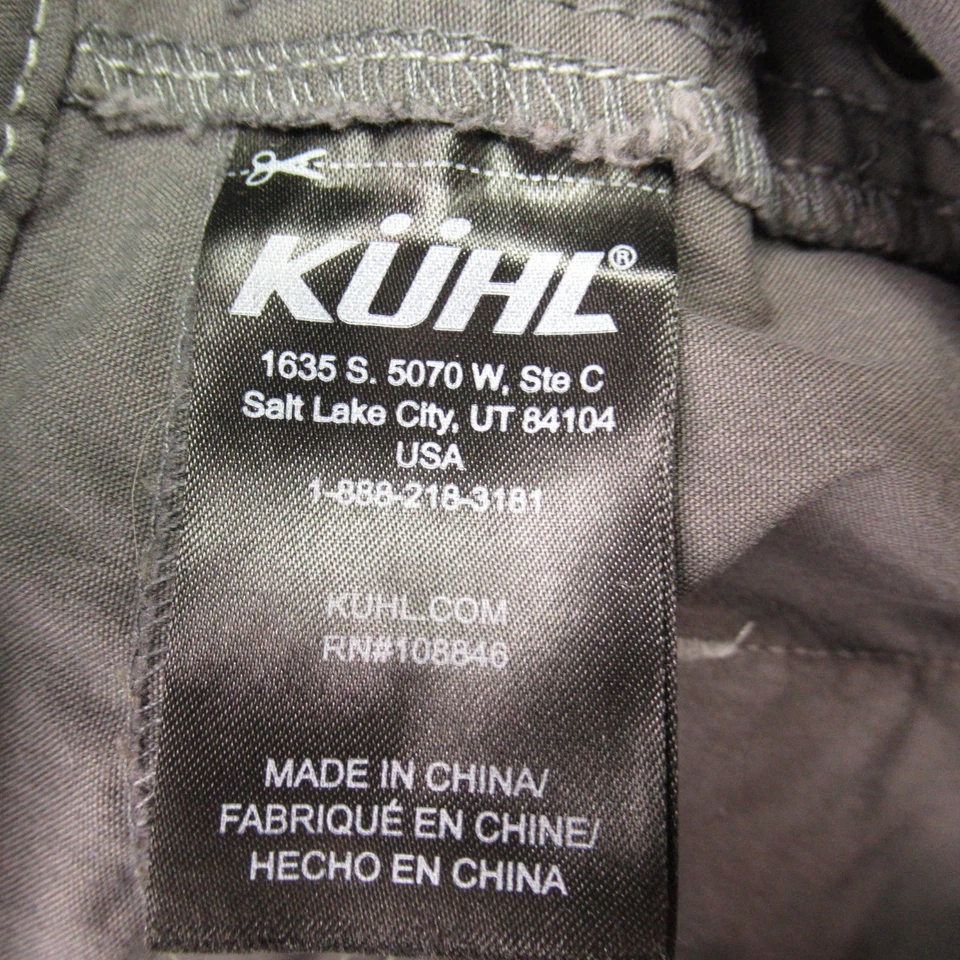 Pantalones Cortos Kuhl Para Mujer 14 Bolsillos A Presión Ligeros Aire Libre Senderismo Carga Gris Foto 4 de 4