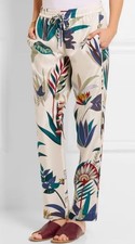 Tory Burch Women  s Sz 12 Adele Pant NWT 100 Silk, Floral, Resort Vacation Boho