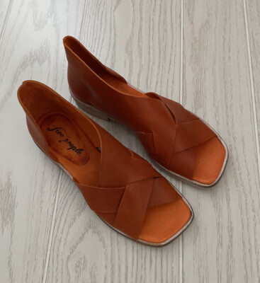 New Free People Sun Valley Leather Sandals Sienna Tan Orange  Leather Free People Sun Valley Sandals in Sienna main image 2