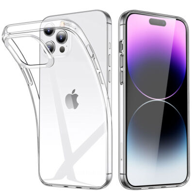 Case For iPhone 16 15+ 14 13 12 Pro Max Crystal Clear Transparent Silicone Cover