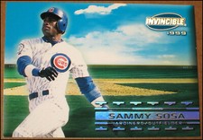 1999 Pacific Invincible Sandlot Heroes Sammy Sosa Card #6 Hitting Chicago Cubs