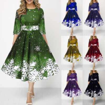 chinese dress ladies Plus Size Xmas Christmas Holiday Festive Long Red Dress  Sugarplum Store