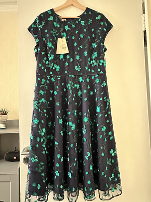 sachin and babi light blue dress Hobbs tia embroidered dress (size 16)