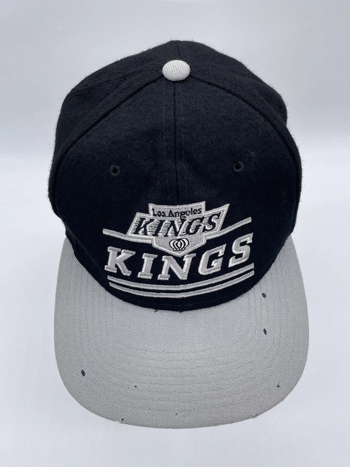 Vintage Starter NHL LA Kings Black/Silver Snapback Adjustable Hat Cap 100% Wool - Image 2 of 4