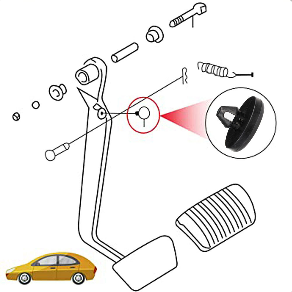 12 pcs Car Cushion Brake Pedal Pad Brake Light Switch Stopper Clutch 9054106036 eBay