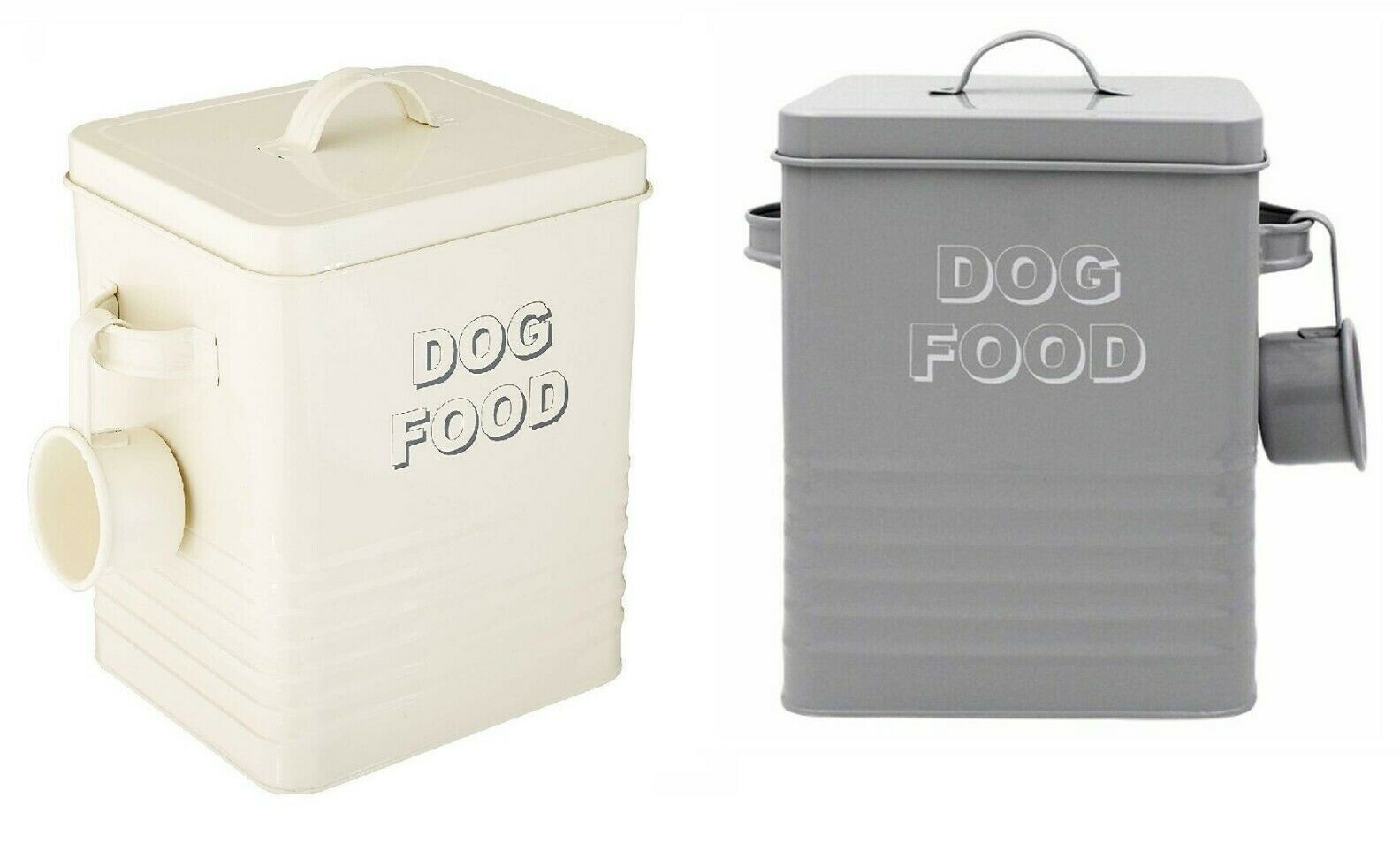 CAT FOOD DOG FOOD ANIMAL FOOD STORAGE TIN BOX WITH LID CONTAINER
