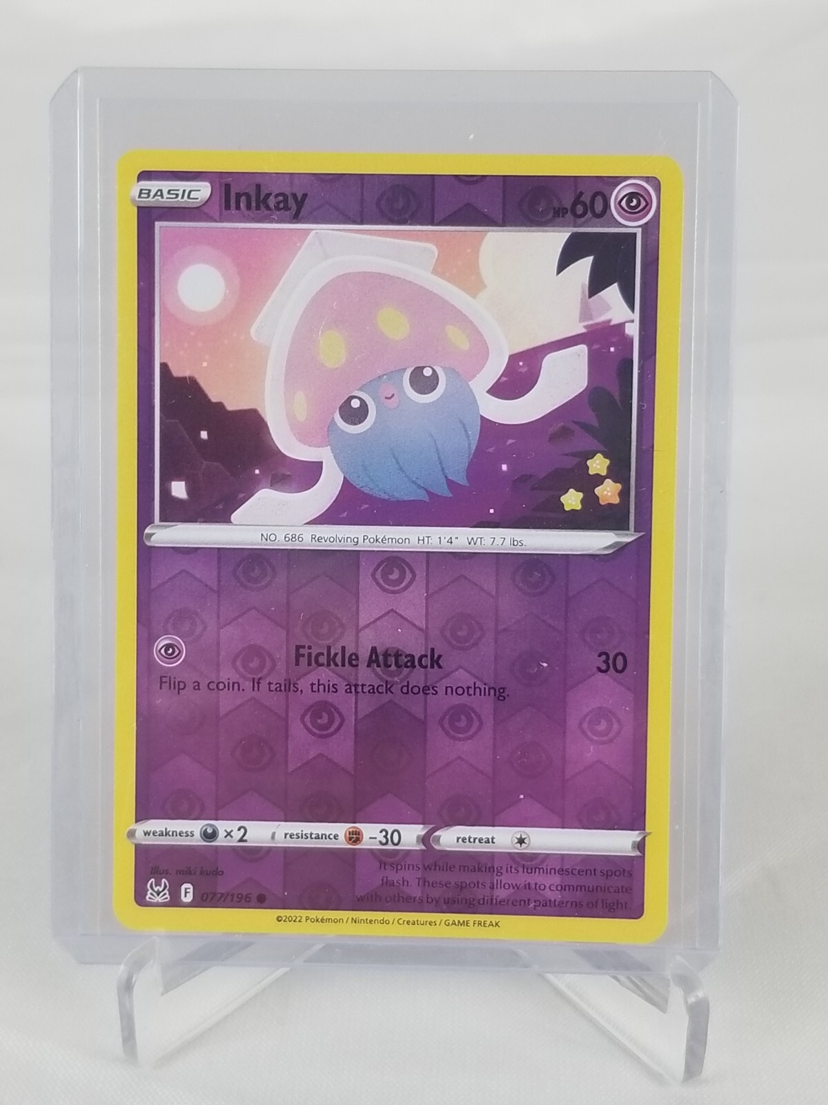 Inkay Hp 60 Holo #77 Pokemon Card 2022