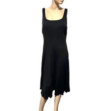 Lauren Ralph Lauren Urban Traveler Black Dress Size L Jersey LBD Shelf Bra NWT