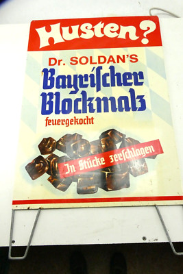 Blechschild Metall Werbeschild ''Bayrischer Blockmalz '' Aufsteller Mä-116