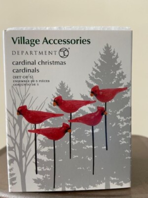 Department 56 - Cardinal Christmas Cardinals - Set of 5 (FREE SHIPPING)