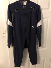  100 PUMA Mmix TRACK SUIT JACKET  PANTS BLUE White RARE SIZE M 