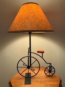 vintage bicycle table lamp