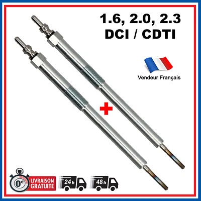 2 Bougies Préchauffage pour RENAULT ESPACE FLUENCE KADJAR KOLEOS 1.6 2.0 DCI - Photo 1/4