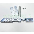 Silber Schriftzug AMG Kühlergrill Stoßstange Badge Emblem Für Mercedes Benz AMG