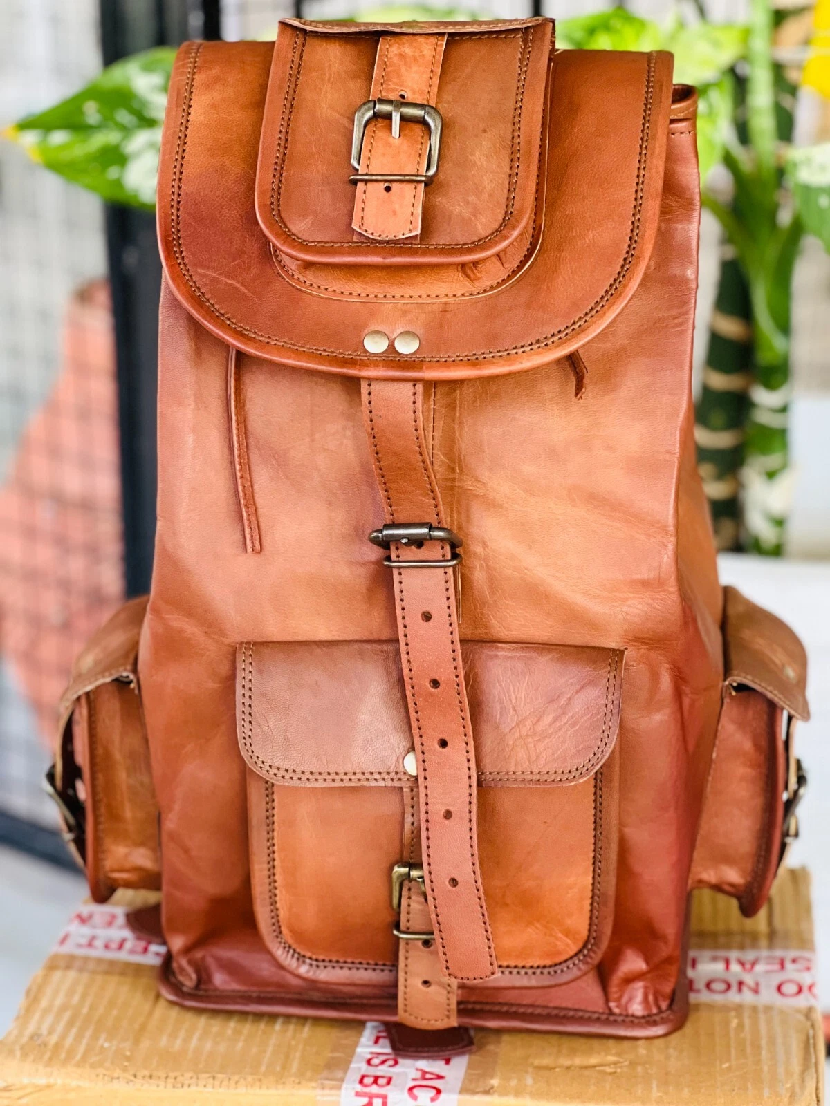 20" New Genuine Leather Backpack Rucksack Travel Bag For Men's and Women's
Opens in a new window or