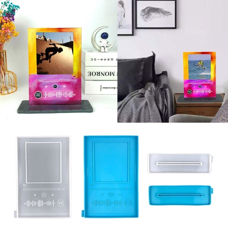 DIY MP3 Photo Frame Epoxy Resin Mold Desktop Decoration Silicone Mould