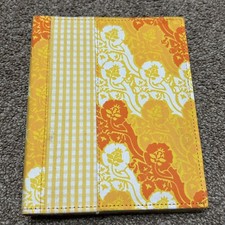 New Never Used Photo Album 4x6 Photos Orange Yellow White Fabric Cover