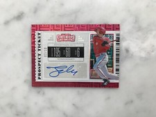 2019 Panini Contenders Draft Picks Prospect Ticket JONATHAN INDIA Auto Reds #/10