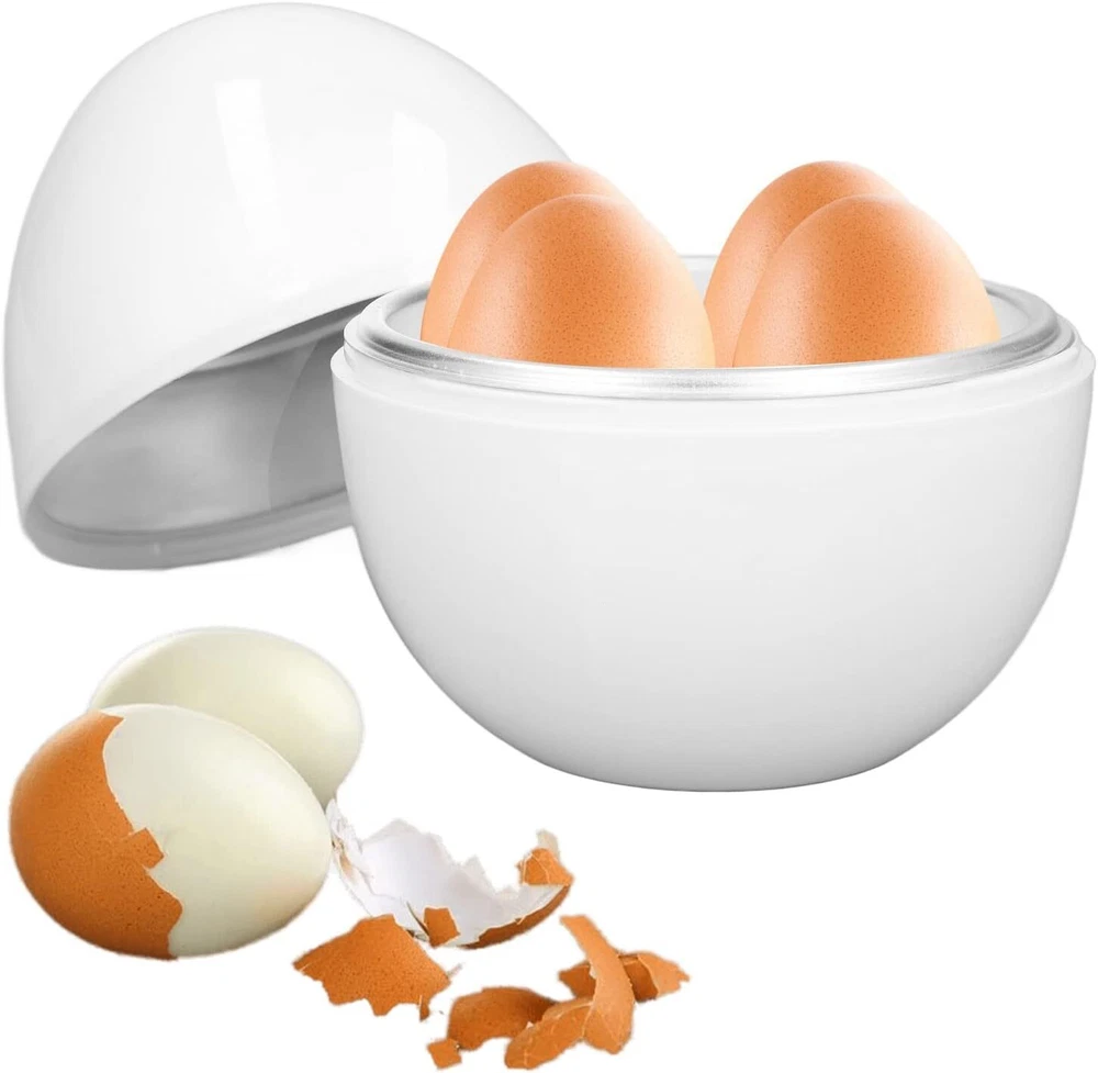 Egg Cooker with 4 Capacity Microwave Maker, White Egg Cooker with 4 Capacity Microwave Maker, White