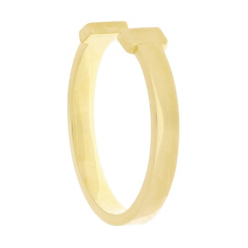 14k Yellow Gold Split Bar Fashion Ring Size 8 - 4.9mm 3.1 grams - Picture 2 of 4