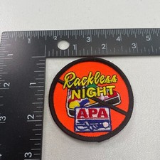 RACKLESS NIGHT APA Patch American Poolplayers Association 81D2