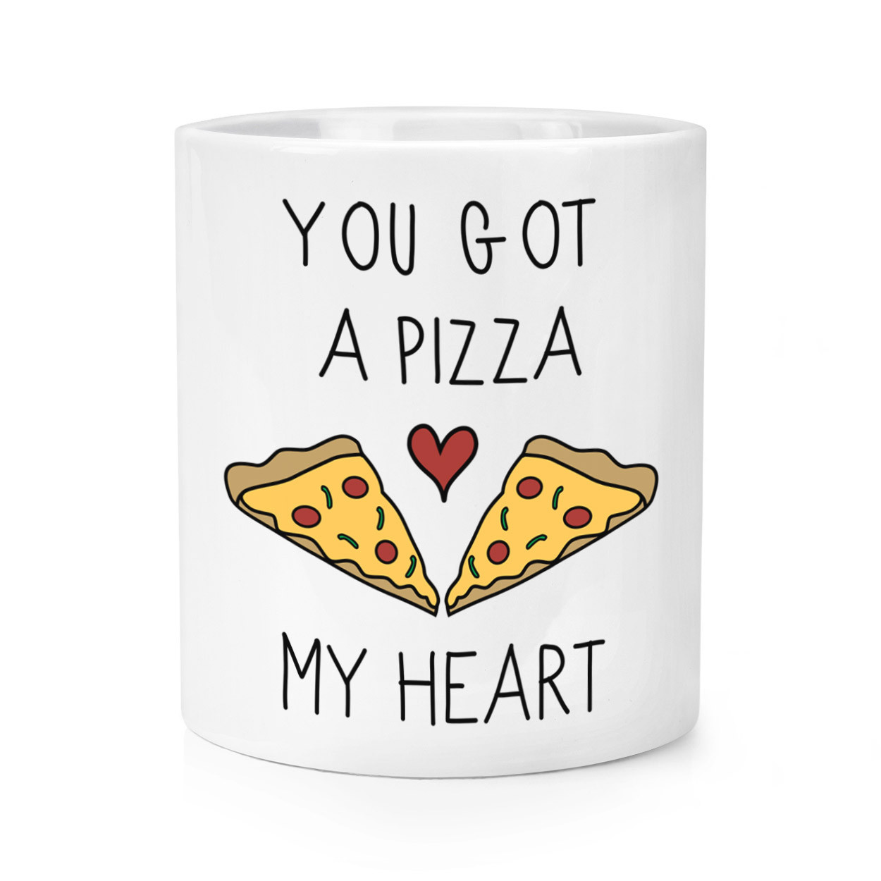 You Got A Pizza My Heart Makeup Brush Pencil Pot - Valentines Day Funny
