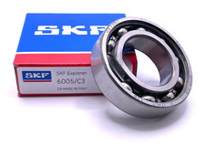SKF 6005 C3 DEEP GROOVE BALL BEARING, OPEN TYPE, NO SEALS 25x47x12 mm