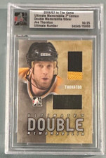 JOE THORNTON 2006-07 ITG Ultimate Memorabilia Double Silver Jersey Glove 16/25