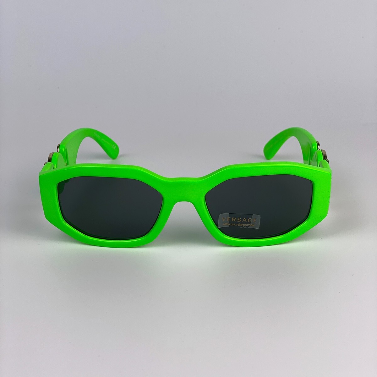 Versace Men Sunglasses Green Grey Oval VE4361 Medusa Biggie 531987