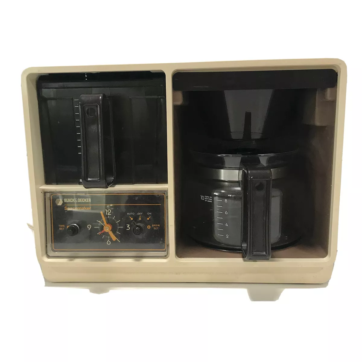 Vtg Spacemaker Coffeemaker USA Black Decker 10 Cup Tested