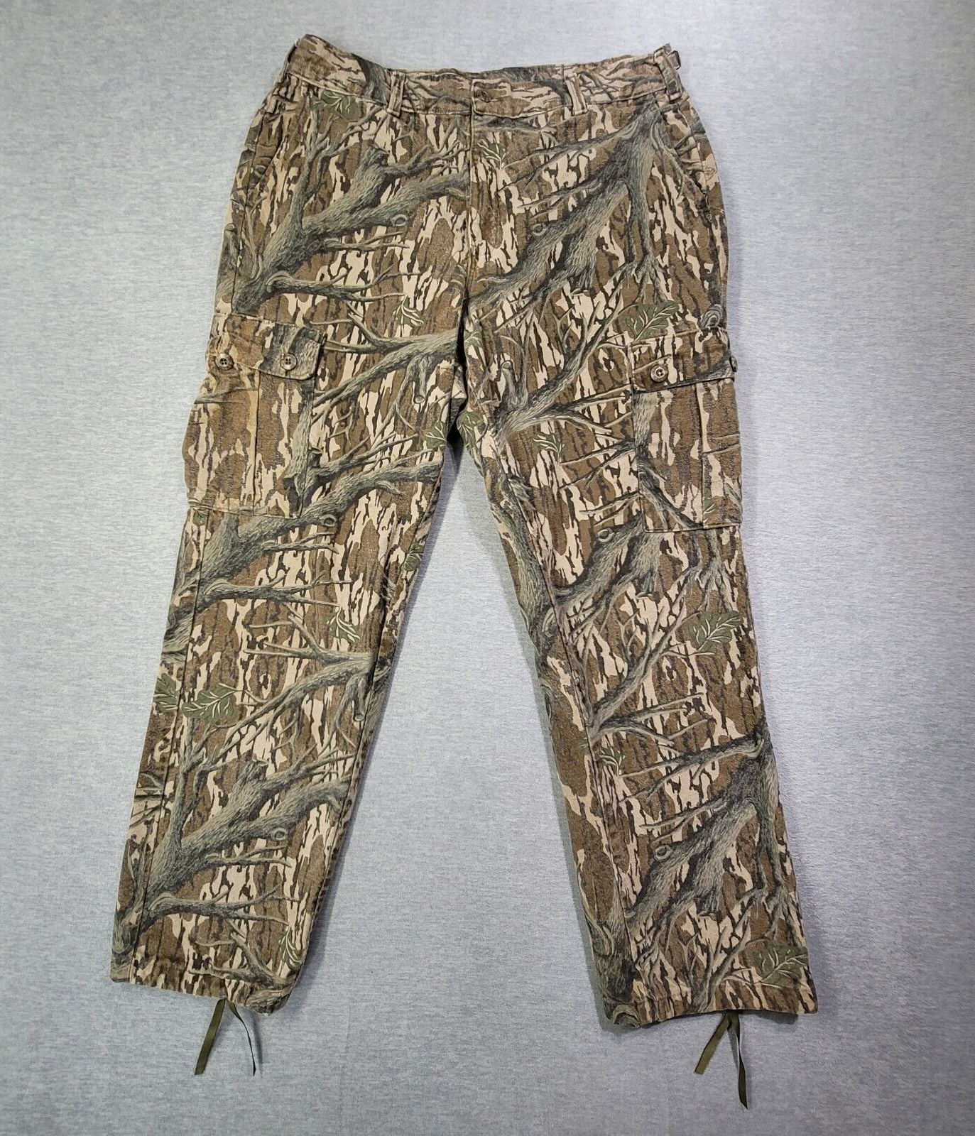 Vintage Camo Cargo Pants for Men Large USA Made with Ankle Ties