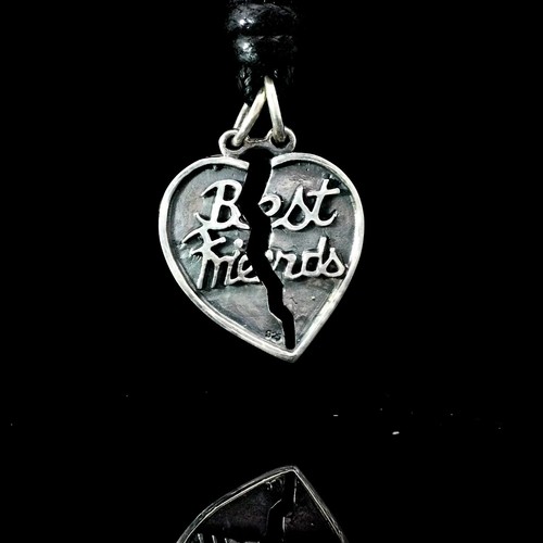 Best Friend 92.5 Sterling Silver Charm Necklace Pendant Jewelry