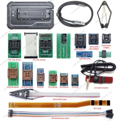 XGecu T76 Programmer +14adapter & SPI SAM EFI Ribbon Cable ROM Debug Connector