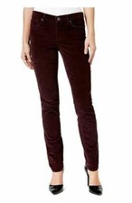 Calvin Klein Ladies' Ultimate Skinny Corduroy Pants Plum 8 x 30