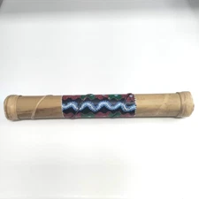 Rain Stick Handmade Hand-painted Wood Percussion Instrument ~ 15 inches - READ
