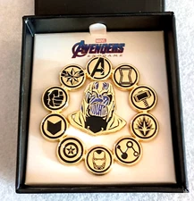 Marvel Avenger End Game Gauntlet Thanos 2 Pin Set New MIB NOS