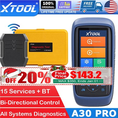 XTOOL A30 PRO IMM0 Coding Bi-Directional Tool Auto Diagnostic Scanner All System